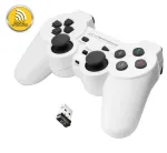 Esperanza EGG108W Belaidis žaidimų valdiklis juodos ir baltos spalvos RF valdiklis su analoginiu / skaitmeniniu režimu PC, PlayStation 3