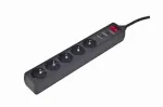 EnerGenie SPG5-C-15 apsauginis filtras nuo vir&scaron;įtampių, juodas, 5 ki&scaron;tukiniai lizdai, 250 V, 4,5 m