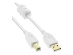 Microconnect USBAB2WF USB kabelis USB 2.0 2 m USB A USB B Baltas