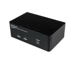 StarTech.com 2 prievadų dvigubo DisplayPort USB KVM jungiklis su garsu ir USB 2.0 &scaron;akotuvu