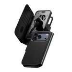 Apsauginis dviejų dalių dėklas su pinigine PanzerGlass CARE Feature Case Tango su MagSafe, skirtas iPhone 17 Pro Max, juodas