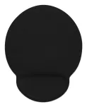 Manhattan Wrist Gel Support Pad and Mouse Mat, juoda, 241 &times; 203 &times; 40 mm, neslystanti bazė, Viso gyvenimo garantija, Kortelinė mažmeninė pakuotė