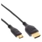 InLine High Speed HDMI laidas su Ethernet, AM/CM, itin plonas, juodas/auksinis, 1,5 m