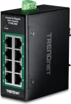 TRENDnet 8-Port Pramoninis Gigabit PoE+ DIN-Bėgio Mini Jungiklis (TI-PGLC80)