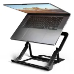 Stovas ne&scaron;iojamam kompiuteriui Axagon STND-LAB aliumininis, 10 inch&ndash;17,3 inch, a&scaron;tuoni auk&scaron;čio ir kampo reguliavimai, juodas