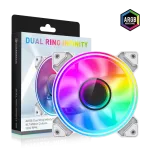 Gamemax Dual Ring Infinity korpuso ventiliatorius baltas