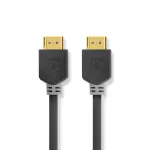 Nedis High Speed HDMI &trade; Kabel mit Ethernet | HDMI&trade; Stecker | 4K@60Hz | ARC | 18 Gbps | 0.50 m | rund | PVC | Anthrazit | Verpackung mit Sichtfenster