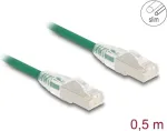 Tinklo kabelis DeLOCK RJ45 Cat.6A ki&scaron;tukas-ki&scaron;tukas 0,5 m žalias