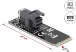 DeLOCK 61070 Vidinis SFF-8643 Adapteris M.2 Ki&scaron;tukinis 32 Gbit/s Juodas