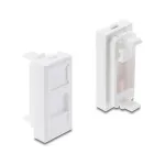 DELOCK snap-in H modulio dangtelis Keystone moduliui 1 prievadas 22,5&times;45 mm ABS baltas