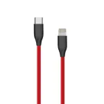 USB Type-C &ndash; Lightning silikoninis kabelis, 1 m, raudonas