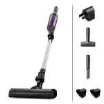 Rowenta RH1129 2-in-1 lazdelinis siurblys akumuliatorinis sausas bekameris 0.4 L 100 W violetinis, aliuminis
