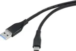 USB 3.2 Gen1 (3.0/3.1) laidas, USB-C ki&scaron;tukas, 50 cm, juodas (RF-4995170)