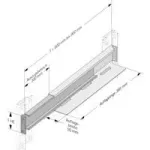 APRA apraNET 19 inch montavimo bėgelis 48.3 cm