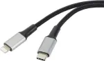 Laidas USB 2.0 C tipo ki&scaron;tukas &ndash; Apple Lightning ki&scaron;tukas, 2,00 m, juodas (RF-4995188)
