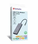 Verbatim CMH-14 USB Type-C 14 prievadų multiport hub, 5000 Mbit/s, sidabrinis