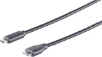 USB laidas S/CONN 77142-1.0 USB 3.2 Gen 2 1 m USB C Micro-USB B Juodas