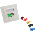 InLine dulkių dangtelis RJ45 lizdui, raudonas, 100 vnt.