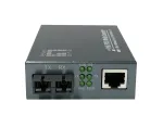 LevelOne GVT-2014 RJ45 į SC gigabitinio ry&scaron;io medijos keitiklis, PoE PSE, vienmodis &scaron;viesolaidis, 20 km
