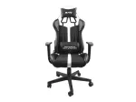Žaidimų kėdė FURY Avenger XL universali, pamink&scaron;tinta sėdynė, juoda, balta
