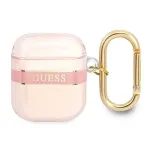 Guess GUA2HHTSP Strap Collection apsauginis dėklas Apple AirPods 1/2 &ndash; rožinis