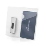 Mediarange USB atmintukų laikymo dėžutė su 2 skyriais ir skylutėmis, 10 vienetų rinkinys, permatoma