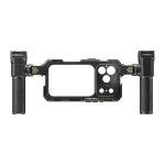 Freewell Genius Rig Freewell telefono laikiklis iPhone 17 Pro Max &ndash; juodas aliuminio lydinio korpusas su dviem rankenomis