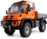 Amewi Mercedes-Benz Unimog Ger&auml;tetr&auml;ger 4WD 1:10 ARTR Oranžinis