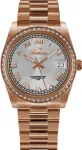 BELLEVUE Woman I28 (28mm) Quartz Analog Watch - Silver Dial, Black Leather Strap