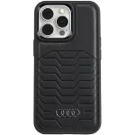 Audi Synthetic Leather MagSafe Hard Case, skirta iPhone 13 Pro Max 6.7, juoda