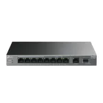 Nevaldomas jungiklis TP-LINK LS1210GP 10 prievadų Gigabit, 8&times; PoE+ (61 W bendra galia), 1&times; SFP, 9&times; RJ‑45 Gigabit