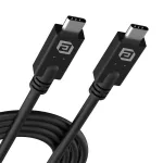 USB 40Gbps Type-C kabelis Akasa AK-CBUB67-10BK, 1 m, didelės spartos duomenų perdavimas