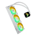 All-in-one skysčio au&scaron;intuvas ASUS TUF Gaming LC III 360 ARGB White Edition &ndash; 360 mm, 120 mm ventiliatoriai, LGA1700/1200, AM4/AM5 palaikymas