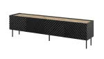 4D RTV spintelė ONDA 200x40x35-54 juodas (pastatoma arba montuojama ant sienos)