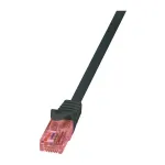 LOGILINK Cat.6 U/UTP Bare Copper pataisos kabelis, 5m, Juodas &ndash; PrimeLine