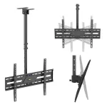 MACLEAN MC-173 lubų laikiklis televizoriams 37&ndash;86 inch, 50 kg, VESA 600x400, pakreipiamas ir pasukamas, juodas