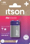 ITSON 6LR61IPO/1CP &Scaron;arminė 9V baterija (6LR61, PP3, 1 vnt.) &ndash; be gyvsidabrio, 5 metų galiojimo laikas