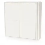 Shelly Blu ZB Wall Switch 4 i&scaron;manusis belaidis 4 mygtukų sieninis jungiklis, Zigbee ir Bluetooth, maitinamas baterija, baltas Shelly_B_ZB_WS_4_SA
