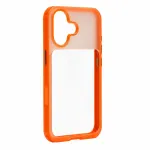 Evelatus Apple iPhone 17 LiveCase hibridinis dėklas su atrama PC+TPU oranžinis