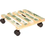 WAGNER design yourself augalų vežimėlis GH0645 kvadratinis medžio motyvas 29 x 8 cm, natūralus beržo fanera, 4 pasukamosios ratukės, 100 kg apkrova 20064501