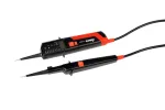 CIMCO 111438 dvipolis įtampos testeris CAT IV 600 V / CAT III 1000 V su LED/LCD ekranu, tęstinumo, fazių sekos, varžos ir dažnio matavimu, IP64