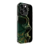 Evelatus Apple iPhone 15 Pro PC dėklas su individualiu marmuro ra&scaron;tu, tamsiai žalia