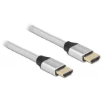 Delock - Ultra High Speed - HDMI-Kabel - HDMI m&auml;nnlich zu HDMI m&auml;nnlich - 50cm - Dreifachisolierung - Silber - hauchvergoldete Kontakte, unterst&uuml;tzt 8