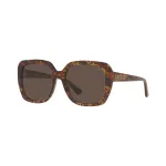 Michael Kors MK2140-366787 moteri&scaron;ki kvadratiniai akiniai nuo saulės, tamsiai rudo vėžlio atspalvio rėmelis, rudi gradientiniai lę&scaron;iai, 55/18/140 mm