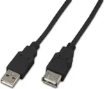 Wirewin USB A-A MF 0.15 SW USB 2.0 prailginimo kabelis, 0,15 m, juodas