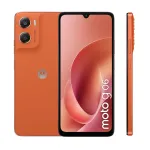 Motorola moto g06 XT2535-14 mobilusis telefonas, 6,88 colio (17,48 cm) ekranas, MediaTek Helio G81-Extreme, 4 GB RAM, 256 GB, 50 MP, Android, oranžinis Arabesque