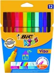 Plonas ra&scaron;iklis flomasteris BIC Visa Multicolour 12 vnt.