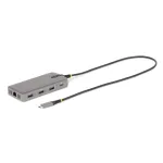 StarTech.com USB-C Triple Monitor Multiport adapteris, dviguba 4K 60Hz + 4K 30Hz HDMI ir DisplayPort, 3 prievadų USB 10Gbps &scaron;akotuvas, 100W PD perdavimas, GbE, kelioninis dokas, Windows ir ChromeOS