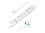 Prailginimo laidas LogiLink LPS271 1,5 m 6 AC lizdų vidaus patalpoms baltas