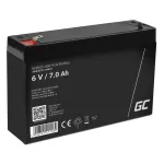 Įkraunama sandarioji &scaron;vino rūg&scaron;ties baterija Green Cell AGM12 6 V 7000 mAh Juoda